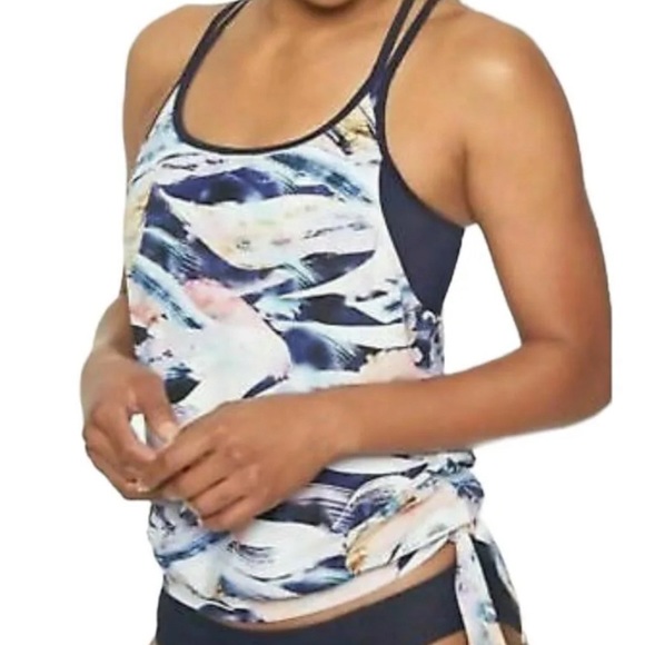 Athleta Other - ATHLETA Vivid Side Tie Blousy Tankini Swim Top- Size Medium